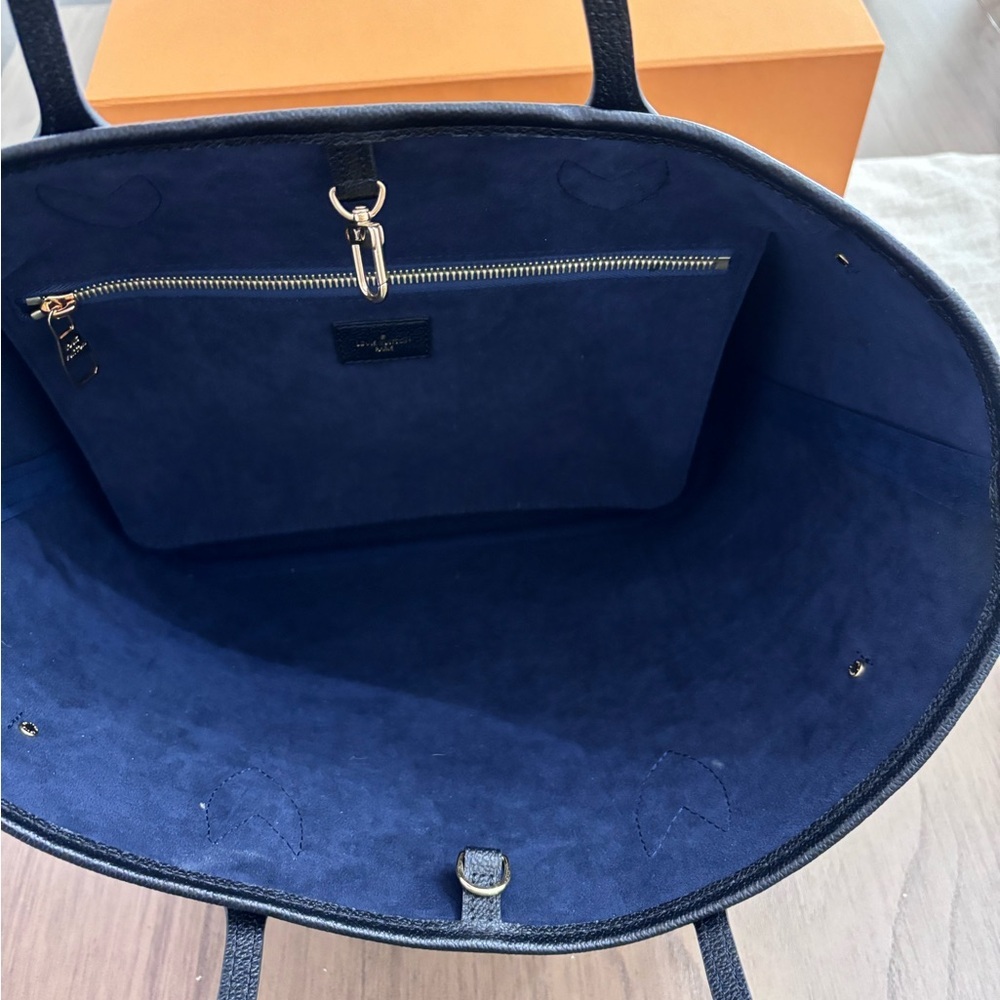 New Louis Vuitton Neverfull MM Monogram Empreinte Noir Black Leather - Picture 7 of 16